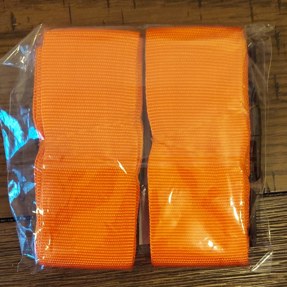 Vibrant Orange Luggage Straps